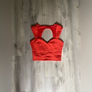 Arden B cutout sleeveless sweetheart crop top